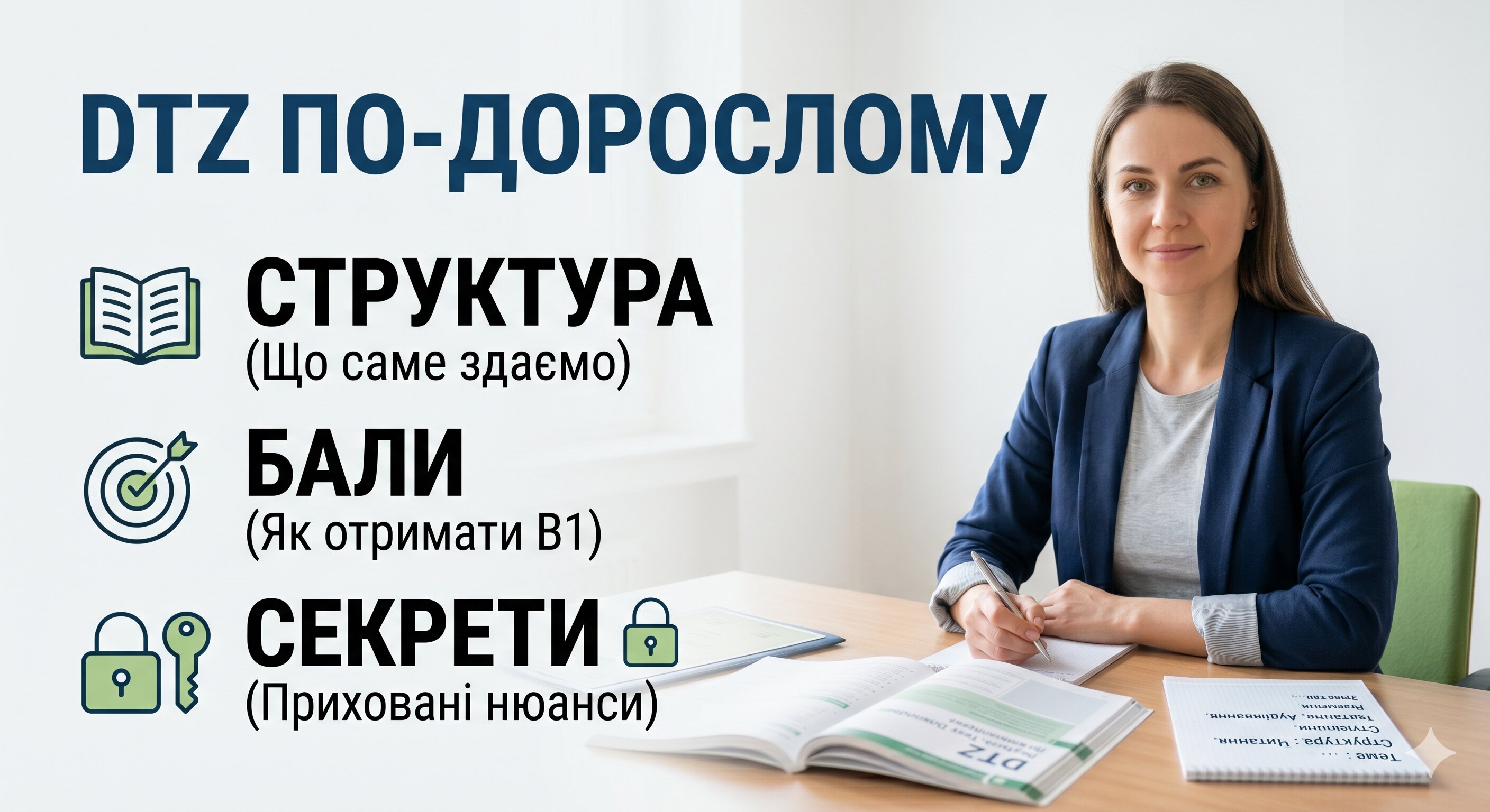 DTZ по-дорослому: структура іспиту, бали і те, про що мовчить викладач