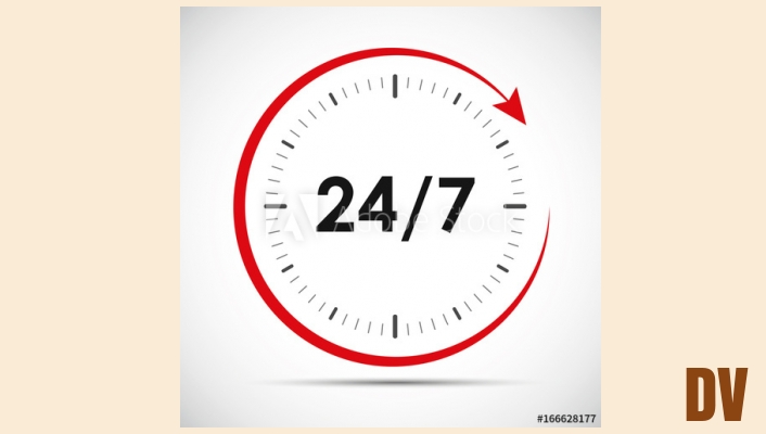 rund um die Uhr