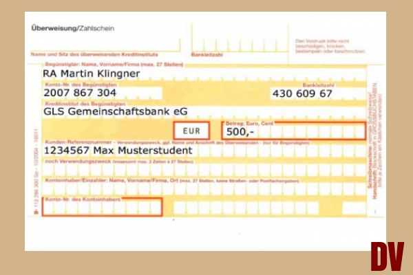 Überweisung